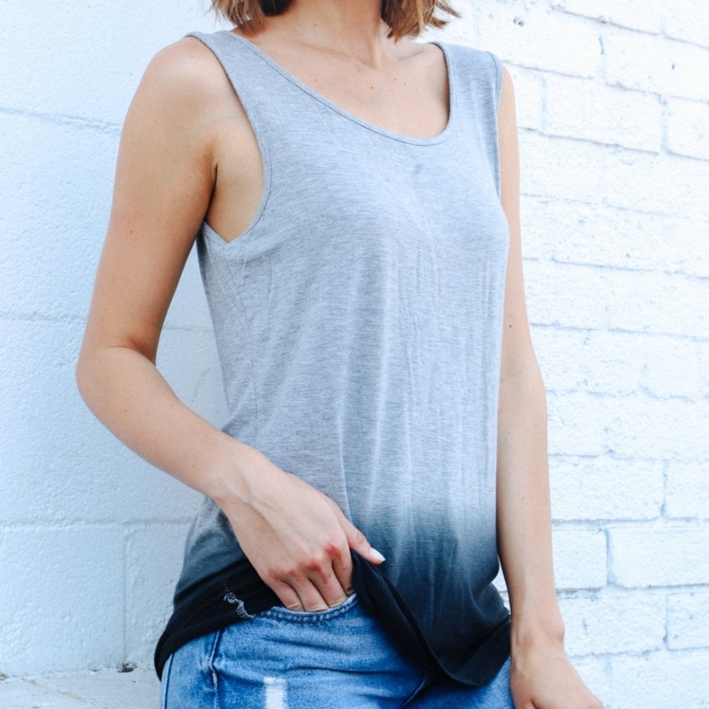 Ombre Scoop Neck Tank